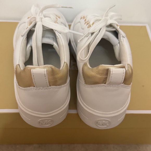 Michael Kors White and Gold Sneakers - Picture 6 of 7